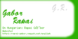 gabor rapai business card